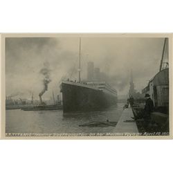 S.S. Titanic leaving Southampton on her Maiden Voyage