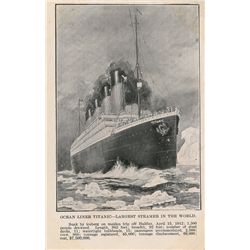 Ocean Liner Titanic—Largest Steamer in the World