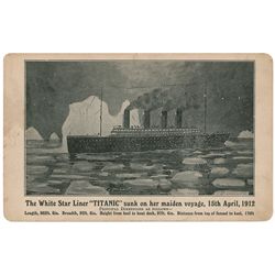 Titanic Sunk on her Maiden Voyage