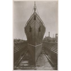Mauretania in Dry Dock, Southampton