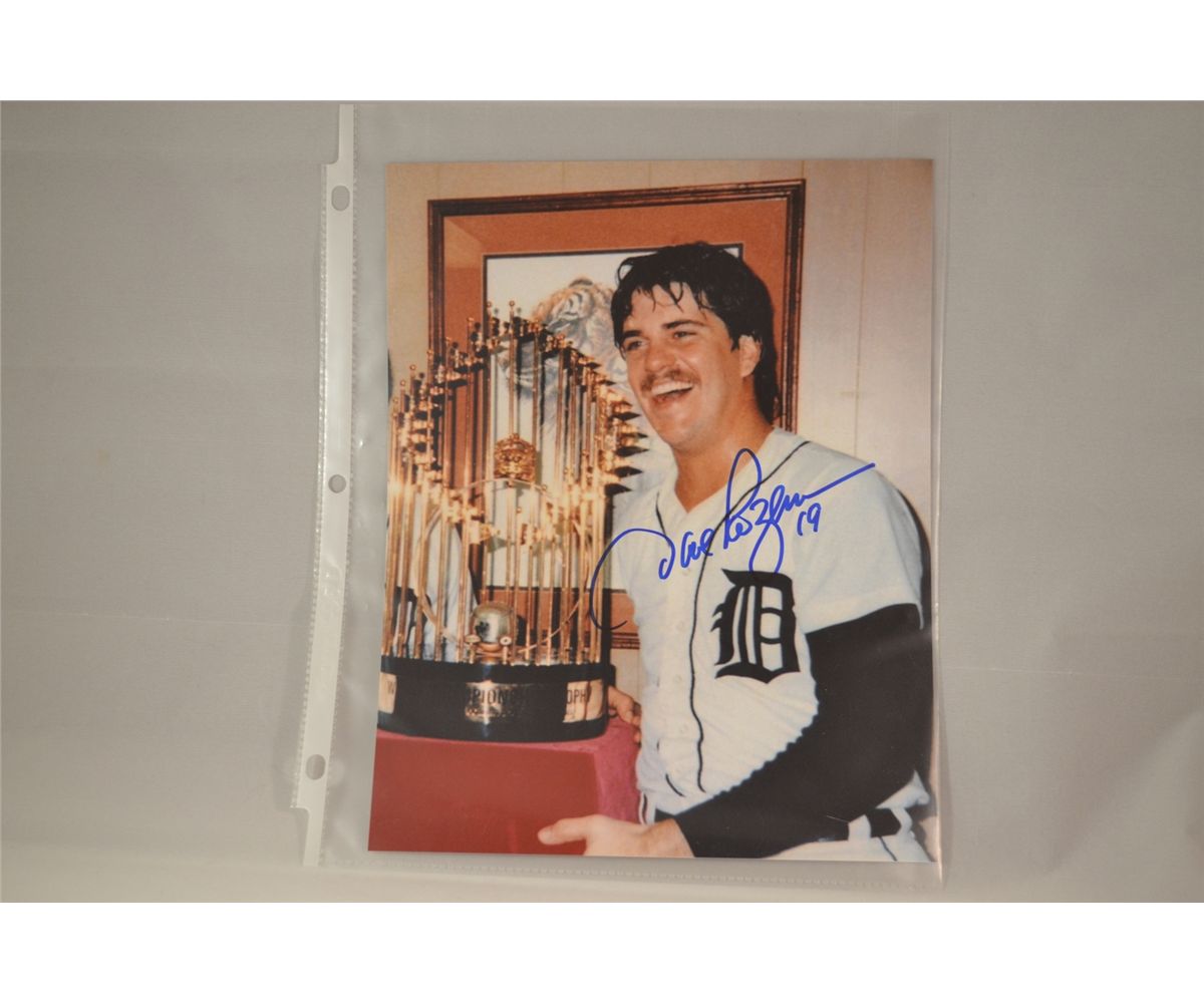Dave Rozema Autograph Photo **Detroit Tigers** 1984 World Series Member