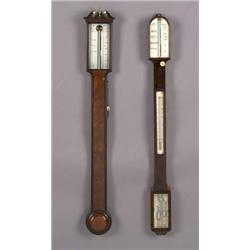 A 19th Century Rosewood Stick Barometer, C Altria, Aberdeen], ivory scales and vernier, thermomet...