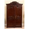 Image 1 : A 19th Century French Oak Armoire], with tongue and dart C scroll cornice over the frieze centred...