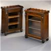 Image 1 : A Pair of William IV Mahogany Dwarf Bookcases], each with a scroll moulded three-quarter gallery...