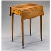 Image 1 : A Small George III Mahogany Pembroke Table], the serpentine top crossbanded with satinwood, over...