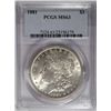 Image 1 : 1881  Morgan $  PCGS63   est $65-$70