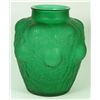 Image 1 : R. LALIQUE EMERALD GREEN 'DOMREMY' VASE 1926