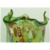 Image 2 : MILLEFIORI FLORAL ART GLASS VASE SIGNED NUMBERED