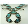 Image 2 : NATIVE AMERICAN SILVER & TURQUOISE NECKLACE