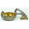 Image 2 : RUSSIAN SILVER ENAMELED JEWELED KOVSH