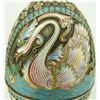 Image 2 : RUSSIAN SILVER ENAMELED SWANS EGG