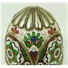 Image 3 : RUSSIAN SILVER ENAMELED EGG WITH STAND