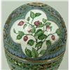 Image 2 : RUSSIAN SILVER ENAMELED FLORAL EGG