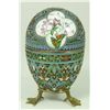 Image 4 : RUSSIAN SILVER ENAMELED FLORAL EGG
