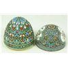 Image 6 : RUSSIAN SILVER ENAMELED FLORAL EGG