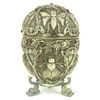 Image 1 : RUSSIAN SILVER FLIES EGG w GARNET AND STAND