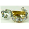 Image 2 : RUSSIAN STERLING SILVER ENAMELED KOVSH RUCKERT