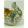 Image 4 : RUSSIAN STERLING SILVER ENAMELED KOVSH RUCKERT