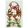 Image 1 : RUSSIAN ENAMELED SILVER FLORAL EGG