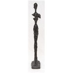 BRONZE FIGURAL SCULPTURE AFTER GIACOMETTI