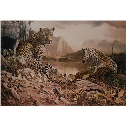 ORIGINAL CRAIG BONE GICLEE OF TWO LEOPARDS
