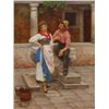 Image 1 : LUIGI PASTEGA OIL PAINTING ON CANVAS OF COUPLE