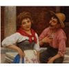 Image 3 : LUIGI PASTEGA OIL PAINTING ON CANVAS OF COUPLE