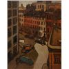 Image 1 : JOHN SLOAN OIL PAINTING ON BOARD OF STREET SCENE