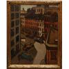 Image 2 : JOHN SLOAN OIL PAINTING ON BOARD OF STREET SCENE