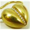 Image 3 : 18K GOLD HEART NECKLACE WITH DIAMONDS