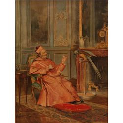 B BORIONE WATERCOLOR OF CARDINAL