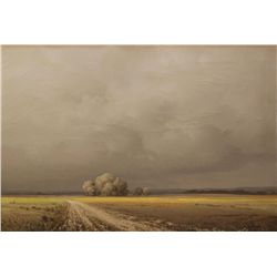 PIERRE CLAUSADE OIL ON CANVAS OF LANDSCAPE