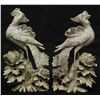 Image 6 : PAIR OF CARVED GREEN HARDSTONE PHOENIZ BIRDS
