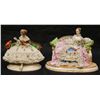 Image 1 : 2 GERMAN PORCELAIN FIGURES OF WOMEN ON SETEE