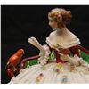 Image 5 : 2 GERMAN PORCELAIN FIGURES OF WOMEN ON SETEE