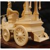 Image 10 : INDIAN CARVED IVORY CHARIOT ON INLAY BASE