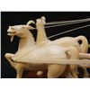Image 9 : INDIAN CARVED IVORY CHARIOT ON INLAY BASE