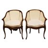 Image 1 : PAIR OF ANTIQUE UPHOLSTERED CHAIRS.