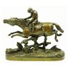 Image 1 : BRONZE SCULPTURE OF MONKEY ON HORSE BOYER