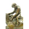 Image 2 : BRONZE SCULPTURE OF MONKEY ON HORSE BOYER