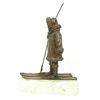 Image 7 : BRONZE INUIT SPEARMAN ON ROCK CRYSTAL BASE