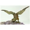 Image 2 : AUSTRIAN BRONZE EAGLE SCULPTURE ON AMETHYST BASE
