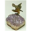 Image 4 : AUSTRIAN BRONZE EAGLE SCULPTURE ON AMETHYST BASE
