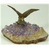 Image 5 : AUSTRIAN BRONZE EAGLE SCULPTURE ON AMETHYST BASE