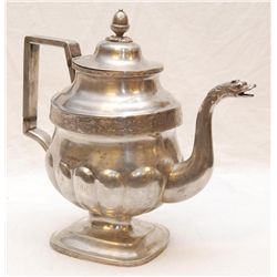 ANTIQUE JOHN WOLFE FORBES COIN SILVER TEAPOT