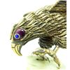 Image 6 : ENAMELED STERLING SILVER EAGLE ON JADE BASE