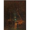 Image 1 : HUDSON KITCHELL OIL PAINTING ON BOARD NIGHT SCENE