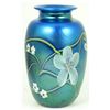 Image 1 : ORIENT & FLUME IRIDESCENT ART GLASS FLORAL VASE