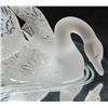Image 2 : TWO LALIQUE FRENCH CRYSTAL SWANS ON MIRROR BASE