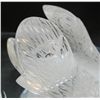 Image 4 : TWO LALIQUE FRENCH CRYSTAL SWANS ON MIRROR BASE